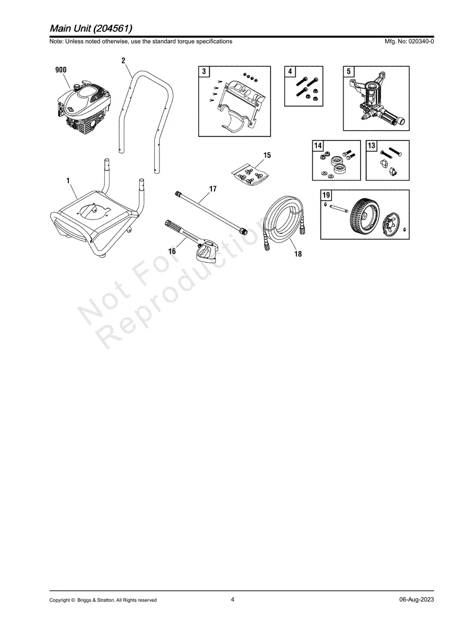BRIGGS AND STRATTON, 020340-0, IPL.4